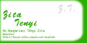 zita tenyi business card