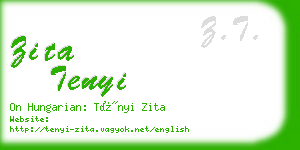 zita tenyi business card